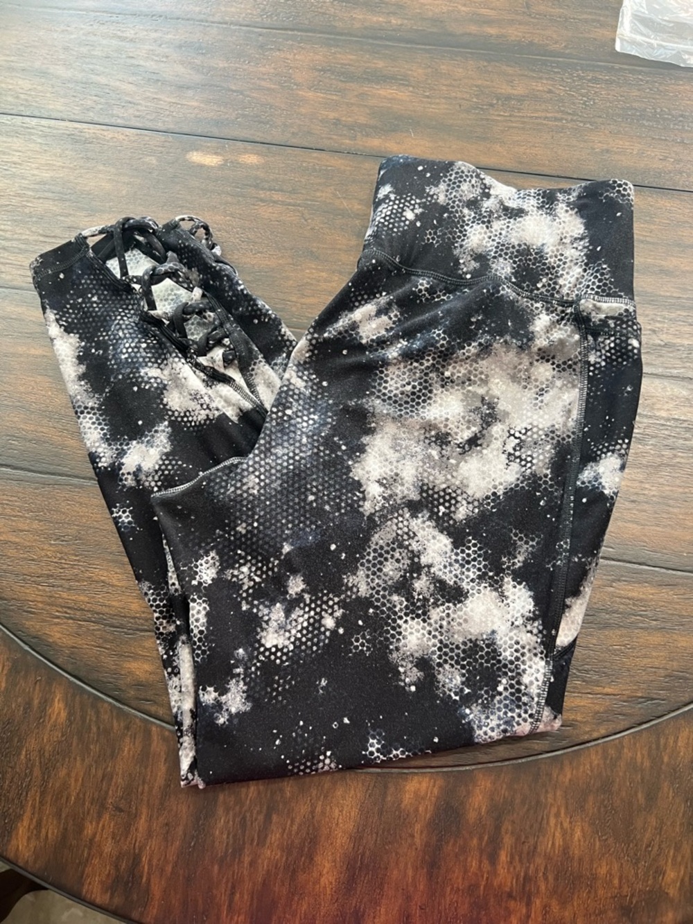 LIVI x Lane Bryant Plus 14/16 Black White Abstract Ankle Leggings Quick Dry